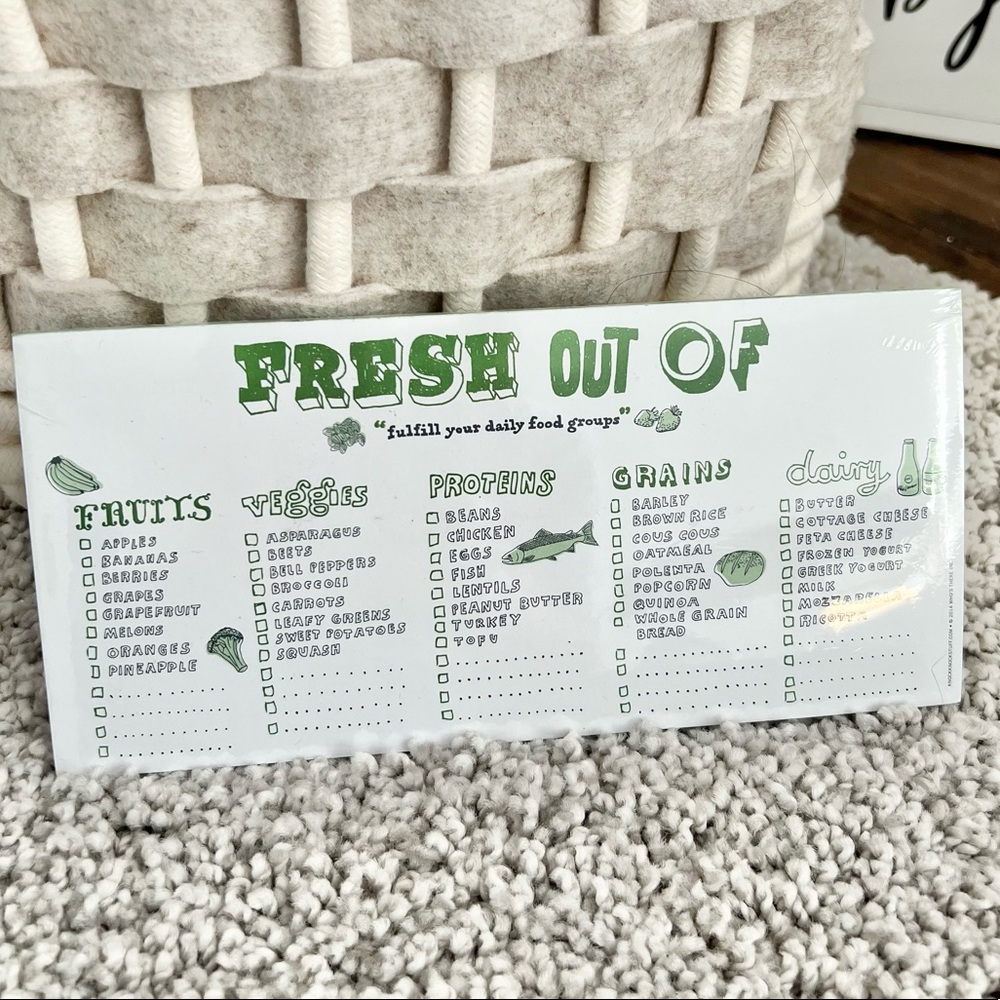 Grocery List Magnetic Notepad by Knock Knock - Factory Sealed